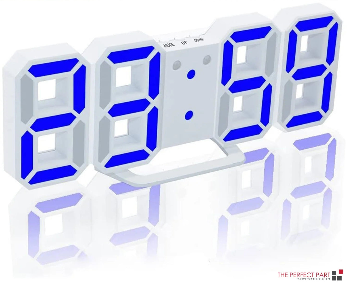 Digital 3D LED Big Wall Desk Alarm Clock Snooze 12/24 Hours Auto Brightness USB