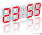 Digital 3D LED Big Wall Desk Alarm Clock Snooze 12/24 Hours Auto Brightness USB